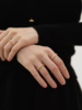 G/S莉莉丝 基础款精致微镶锆石叠戴戒指女 极细简约气质时髦指环