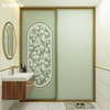 浴室推拉门改造贴纸卫生间玻璃门移门翻新厕所门装饰防水贴画图案