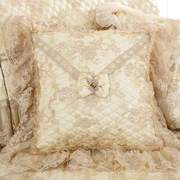 蕾丝方形抱枕套不含芯欧式沙发床头中式靠枕套汽车靠垫套