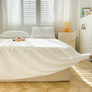 韩式小清新床裙单件纯白色水洗棉磨毛遮丑床罩床笠带裙边床围裙罩