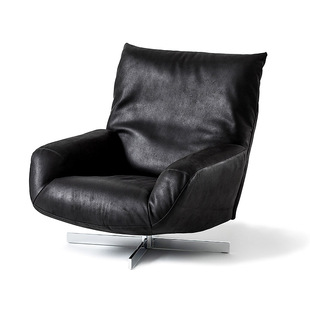 意式进口Edra单人扶手椅子现代客厅懒人沙发椅高端设计师真皮座椅