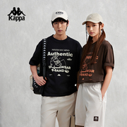 kappa卡帕背靠背2024夏季短袖，女t恤男情侣休闲半袖，运动上衣潮