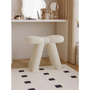 网红凳子蝴蝶结化妆凳现代梳妆凳梳妆台椅子白色，卧室现代简约家用