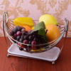 创意不锈钢水果篮客厅水果盘，沥水篮摇篮糖果，盘子现代时尚简约果盆