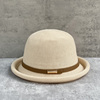 春夏季机织皮带装饰卷边盆帽，女士英伦复古小圆帽时装渔夫帽学院风