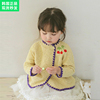 锦小和和amber韩国童装，女童毛衣2024春儿童樱桃针织开衫上衣