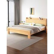 包安装全实木床1.5米双人床现代简约家用欧式软包经济型1.2单人床