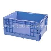 供应蓝色塑料储物箱耐磨耐用环保折叠式周转箱物流箱e