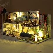 手工diy模型小屋拼装房子礼物生日制作创意风玩具中国小女建筑新