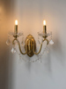 法式欧式复古水晶壁灯，美式法式全铜卧室客厅，床头过道玄关壁灯