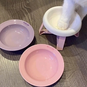 韩国bd飞碟碗猫碗陶瓷，可爱ins猫咪罐头，粮水碗食盆bridgedog宠物碗
