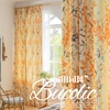 美式文艺小清新田园窗帘，客厅北欧现代卧室半遮光橙黄碎花绿色植物