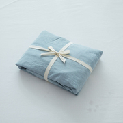 日式纯色水洗棉床j单单件全棉纯棉被套单人双人宿舍床笠1.5/1.8米