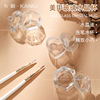 日式美甲水晶杯光疗笔洗笔杯水晶粉调和杯子甲油胶调色玻璃杯带盖