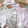夏季婴儿竹节棉空调衫薄款宝宝，拉链衫连帽外套，花朵防晒衣儿童上衣