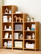 组合书柜子多功能家用客厅书架，实木落地储物多层大书橱儿童置物架