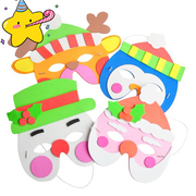 圣诞节手工diy装扮EVA面具儿童创意粘贴自制玩具礼物幼儿园材料