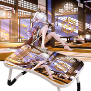 学生床上折叠电脑桌书桌宿舍桌子卡通，折叠桌小桌子简易膝上桌定制