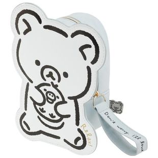 rilakkuma日本轻松熊公仔(熊，公仔)造型笔袋，文具盒可爱女化妆包软皮质