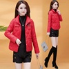 中国红色短款九江羽绒服，女款2023冬装女士，时尚保暖小个子外套