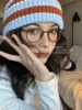 「關於」韩国超轻TR90男女近视眼镜茶色镜框架圆脸咖色防蓝光眼镜