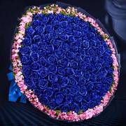 蓝色妖姬蓝玫瑰花束礼盒南京鲜花速递深圳广州上海合肥北京同城送