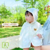 婴儿斗篷针织竹棉凉感新生儿披风春夏，防晒衣宝宝小熊披肩空调薄款