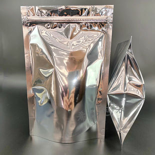 大号茶叶袋自封口空白铝膜冷藏防异味，药材粉末避光锡纸袋子