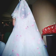 新娘头纱结婚3米超长头纱婚纱礼服拖尾韩式头纱头饰花瓣头纱