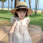 女童连衣裙夏装薄款儿童蛋糕裙女宝洋气裙子白色甜美小仙女连衣裙