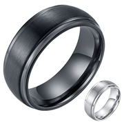 黑色亚光钛钢低调男戒ring指环饰品扳指不锈钢介只戒子朋克食指