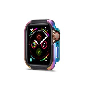 适用苹果手表iwatch78代6se2软，硅胶保护壳，54金属防摔边框4544