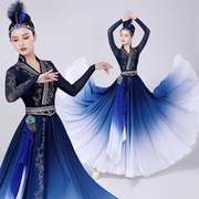 蒙古舞蹈服装大摆裙女鸿雁表演服540度长裙分体蒙古袍艺考修