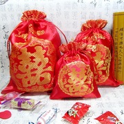 婚庆用品创意织锦缎，喜糖袋子结婚喜糖盒，婚礼糖果袋袋喜袋