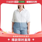 香港直邮潮奢laurenralphlauren女士加大码亚麻衬衫