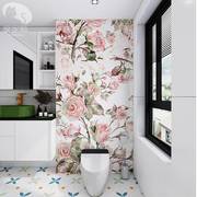 法式卫生间瓷砖植物花卉浴室墙砖厕所厨房花砖餐厅艺术花片砖玫瑰