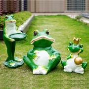 玻璃钢仿真青蛙摆件户外花园林景观雕塑庭院水池塘草坪假动物装饰