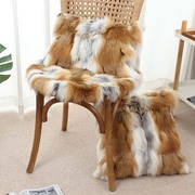 轻奢狐狸毛抱枕套含芯沙发客厅设计样板间，装饰高档真皮草靠垫靠枕