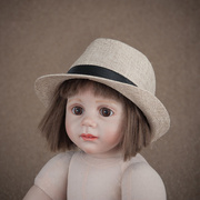 欧美英伦风百天半岁周岁儿童宝宝拍照摄影配礼服小礼帽道具帽子