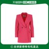 香港直邮msgm女士，桃红色弹力羊毛，西装外套