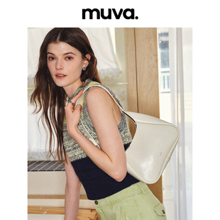 muva软皮腋下包高级感2024小众，设计感原创单肩包牛皮