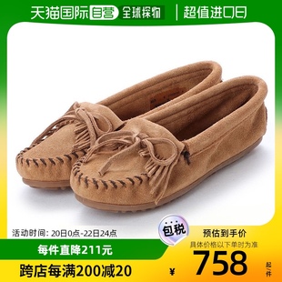 日本直邮minnetonkakilty莫卡辛鞋(灰褐色，)迷你唐卡靴子