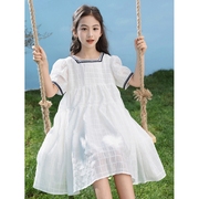 女童连衣裙夏季韩版洋气海军风裙子中大儿童装学院网红公主裙