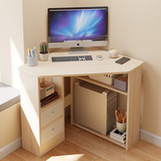 转角书桌书架组合一体书柜，学生学习写字卧室，家用简约角落电脑桌子