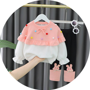 女童长袖两件套装0-1-2-3-4岁小童春秋装6-7-8-9个月宝宝纯棉衣服