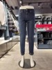 CK Jeans韩国23春J322649男士楔形版蓝黑水洗弹力锥形牛仔裤