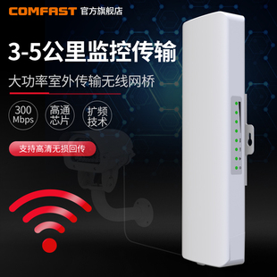 comfastcf-e314n室外大功率点对多点无线网桥，cpe组网电梯监控ap客户端，接收3-5公里户外传输wifi信号