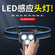 LED户外远程防摔电显头灯户外照明头戴式强光可充电野外露营夜钓