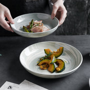 艺家碗碟家用菜盘碗欧式网红餐具陶瓷深盘米饭碗创意简约北欧盘子