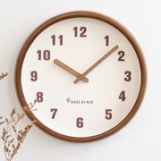 挂钟客厅2023静音卧室餐厅木质时钟现代简约家用时尚艺术钟表